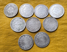 9 PIECES ARGENT - 5 FRANCS