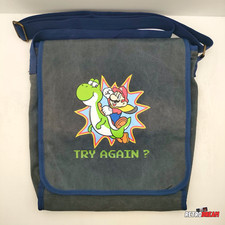 SAC DE TRANSPORT VINTAGE A BANDOULIERE SUPER MARIO WORLD 100% COTON - 33x33CM