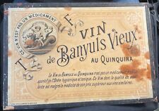 ANCIENNE TÔLE 1900 VIN VIEUX DE BANUYLS AU QUINQUINA APÉRITIF TF OLD WINE PLATE