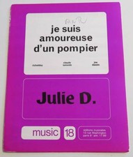 Partition sheet music JULIE D./ JOE DASSIN Je Suis Amoureuses d'un Pompier *60's