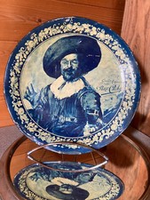 Assiette publicitaire en fer