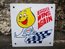 Plaque émaillée Garage ESSO Enamel Sign no Shell Bp Mobiloil Total Fina