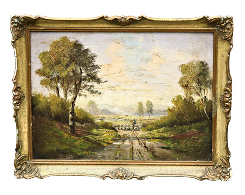Tableau original huile signée - tableau,