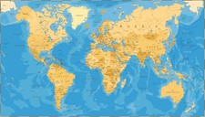 Carte du monde effet ancien