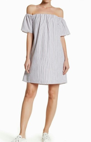 Bobeau stripe poplin dress - stripe,
