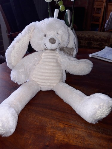 Peluche doudou lapin blanc - doudou,