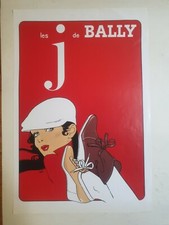 Les J de Bally	vers 1980 Affiche Originale Mode