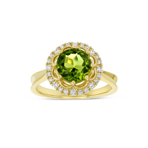 Péridot bague diamant - bague,