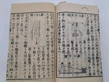Livre imprimé ancien japonais sur bois. Échelle physique, volume supérieur 1872