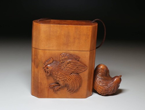 Ancien poulet japonais inro - ancien,