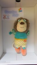 doudou peluche musical lion marron bleu jaune BABYSUN 22cm (2 dispo)