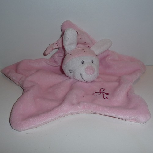 Doudou lapin kiabi rose - lapin,