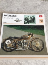 Motosacoche 350 et 500 cm3 A50 1928 Carte moto Collection Atlas Suisse