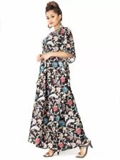 Noir Imprimé Floral Robe