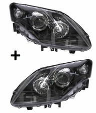 2x PHARE AVANT GAUCHE + DROITE ÉLECTRIQUE H7 NOIR pour RENAULT LAGUNA III 07-15