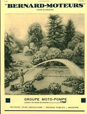 Publicité ancienne groupe moto-pompe agriculture 1936 issue magazine H. Faivre