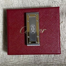 Portefeuille Cartier Pince à Monnaie Santos Argent x Or Ciseaux à Billets Acc...