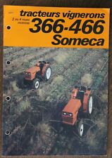 prospectus brochure tracteur Fiat Someca 366 et 466 vigneron prospekt tractor