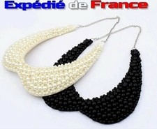 Collier Perles Faux Col