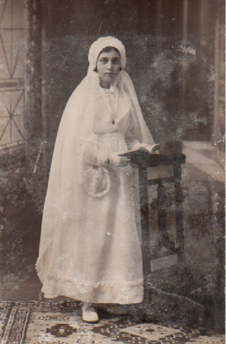 Carte photo communiante tenant - carte-photo,