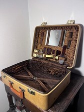 Vintage 1950s Vanity Train Case – Complete Toiletry Set