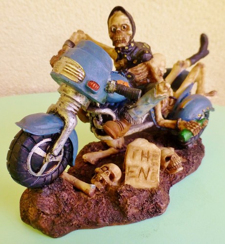 Dead bikers skeleton figurine - dead,