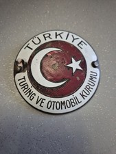 Plaque Automobile Club Ancienne Émaillée TÜRKIYE