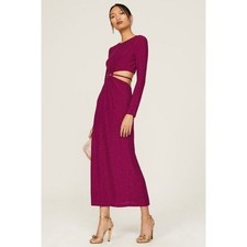 Louer The Défilé Sz 4 Violet Métallique Tricot Monique Lhuillier Robe Coupe Long