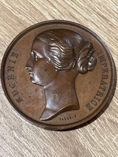 Médaille cuivre, visite d Eugénie Impératrice à la monnaie de Paris, 1854