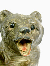 ANCIENNE SCULPTURE ANIMALIÈRE OURS BOIS SCULPTE FORÊT NOIRE BLACK FOREST