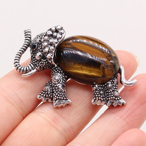 Broche eléphant pierre - eléphant,
