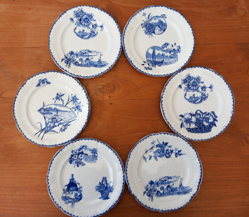 Assiettes dessert anciennes - a,