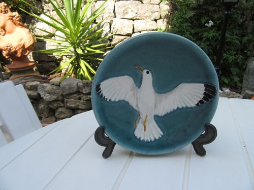 Assiette ceramique signee - assiette,