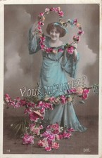CP VOUS M'AIMEZ FEMME ROBE