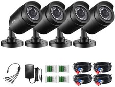 ZOSI TVI 1080P 4pcs Kit Caméra Surveillance Exterieure IP66 24pcs LEDs IR 20m 