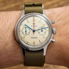 Montre RED STAR 1963 Pilote 38/40mm Chronographe Mécanique ST1901 Saphir