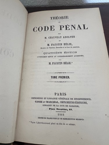 Théorie code pénal - du,