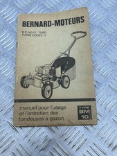 Manuel utilisation et entretien tondeuse à gazon Bernard moteur type BM10