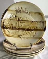 4 ASSIETTES A POISSON VINTAGE