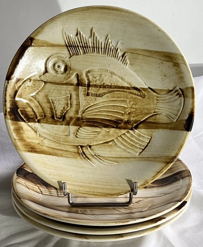 Assiettes poisson vintage - 4,