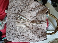 Sac simili recouvert de dentelle et anse bois VIMODA PARIS