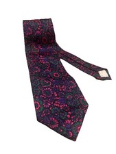 Vintage Cravate Stefanel Design 100% Soie Made In Italy