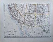 1897 Ancien Carte États-unis