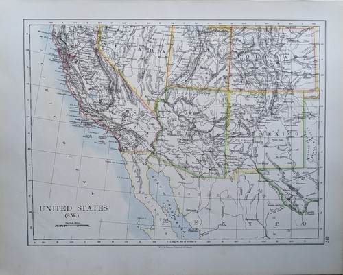 1897 ancien carte états - 1897,