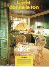 PUBLICITE ADVERTISING 106  1973  Cuisine équipée Leicht meubles