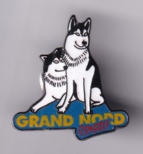 RARE PINS PIN'S .. SPORT HIVER CHIEN DOG HUSKY TRAINEAU PULKA GRAND NORD ~FZ