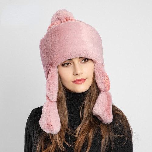 Femme fausse fourrure chapeau - fausse,
