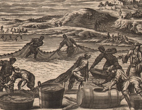 1705 gravure originale pêche - originale,