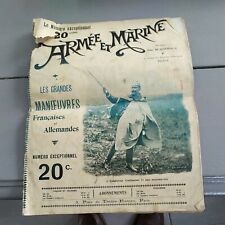 Armée et Marine  les  grandes manoeuvres  françaises et allemandes ca1900  revue