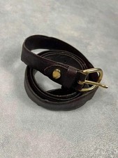 Ceinture cuir vintage - , marron